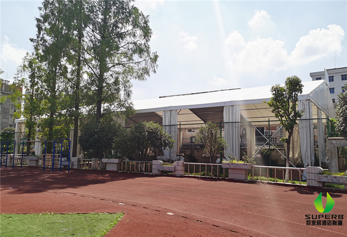 湖北隨州籃球場篷房